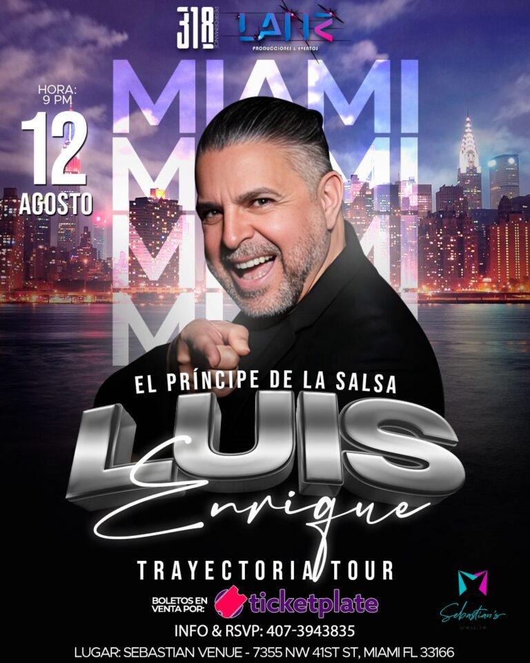 Luis Enrique llega a Miami con su tour Trayectoria