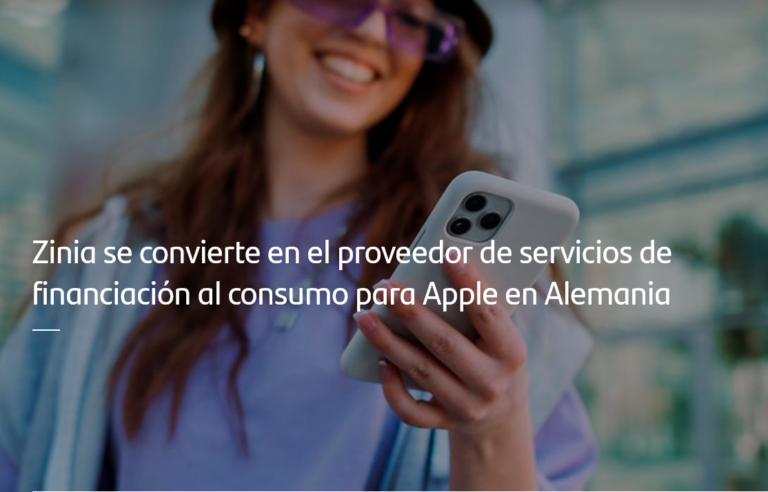 Zinia se convierte en el proveedor de servicios de financiación al consumo para Apple en Alemania