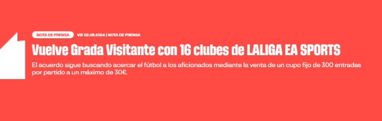 Vuelve Grada Visitante con 16 clubes de LALIGA EA SPORTS